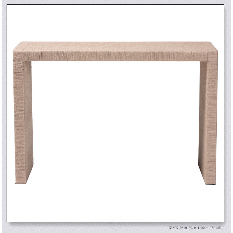 Console en bois et jute brun moderne Modern Bohemian