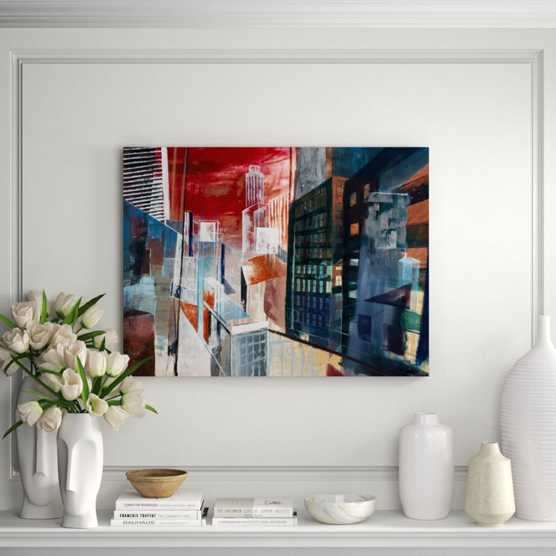 Observant Perspective Painting by Derek Shaw, Image Brush Gel, 30" H x 40" W x 1.5" D