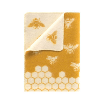 Yellow Bee Medium Wool Blanket