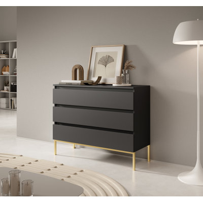 Abrah 100 cm W Chest of 3 Drawers