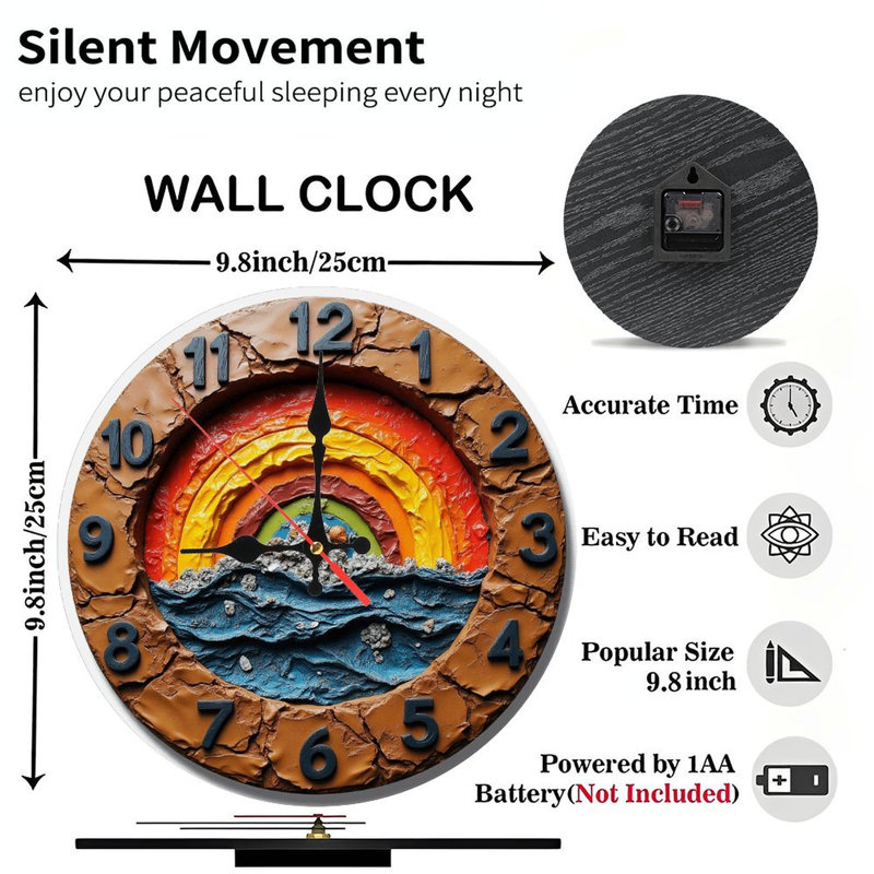 Horloge murale arc-en-ciel arc-en-ciel
