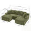 Canapé modulaire en L avec conception modulaire, méridienne, repose-pieds et support ergonomique pour les salons modernes-351424775