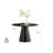 Edward Statement Pedestal Dining Table Set with 6 Luxury Faux Leather Upholstered Dining Chairs-400563445-397719892