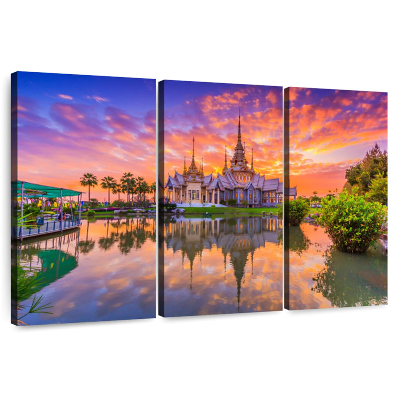 Wat Non Kum Buddhist Temple, 48" H x 74" W