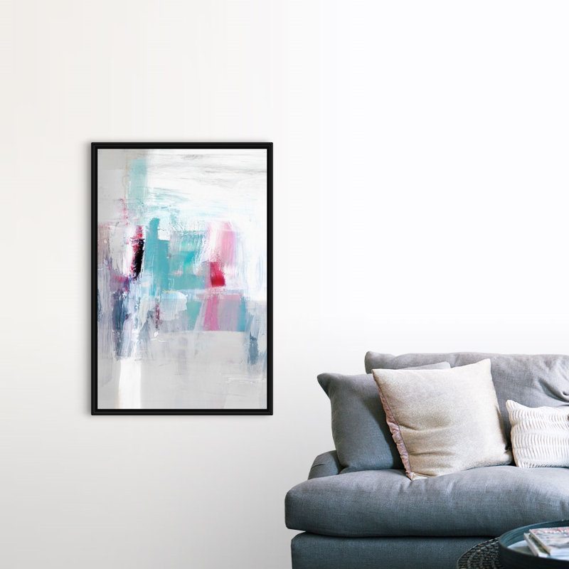 Reproduction d’art sur toile « daydreaming II » par Isabelle Z, Cadre noir, H 50 po x l 34 po x P 1,75 po