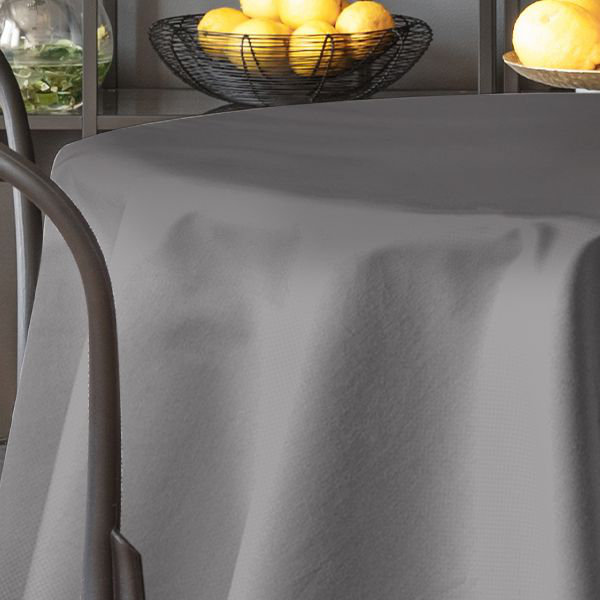 Nappe en faux lin, 70 po x 54 po, Gris clair