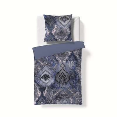 Fleuresse Bed Art S Sateen and Cotton Paisley Duvet Cover Set with Pillow Shams