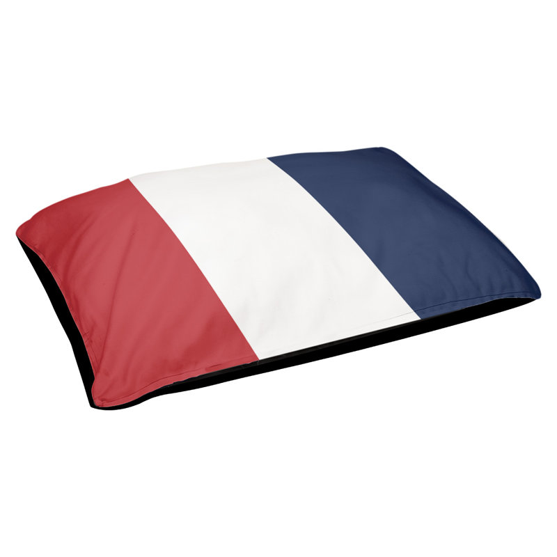 Coussin Designer, Moyen (L 30 po x l 40 po), Rouge / blanc / bleu marine