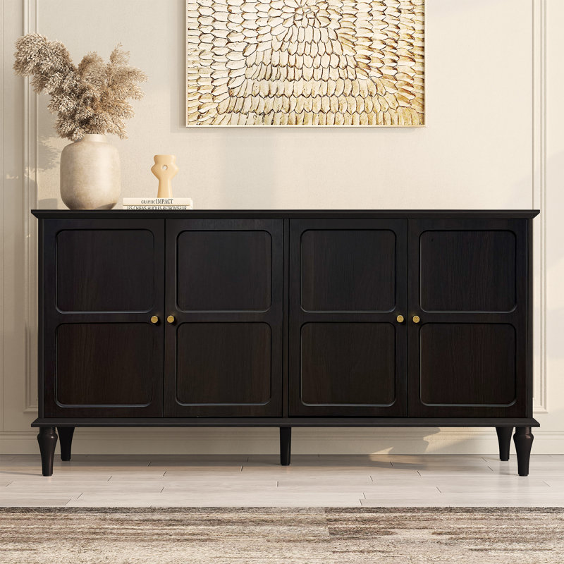 Armoire d'appoint l 57,87 po Gurbachan, Noir