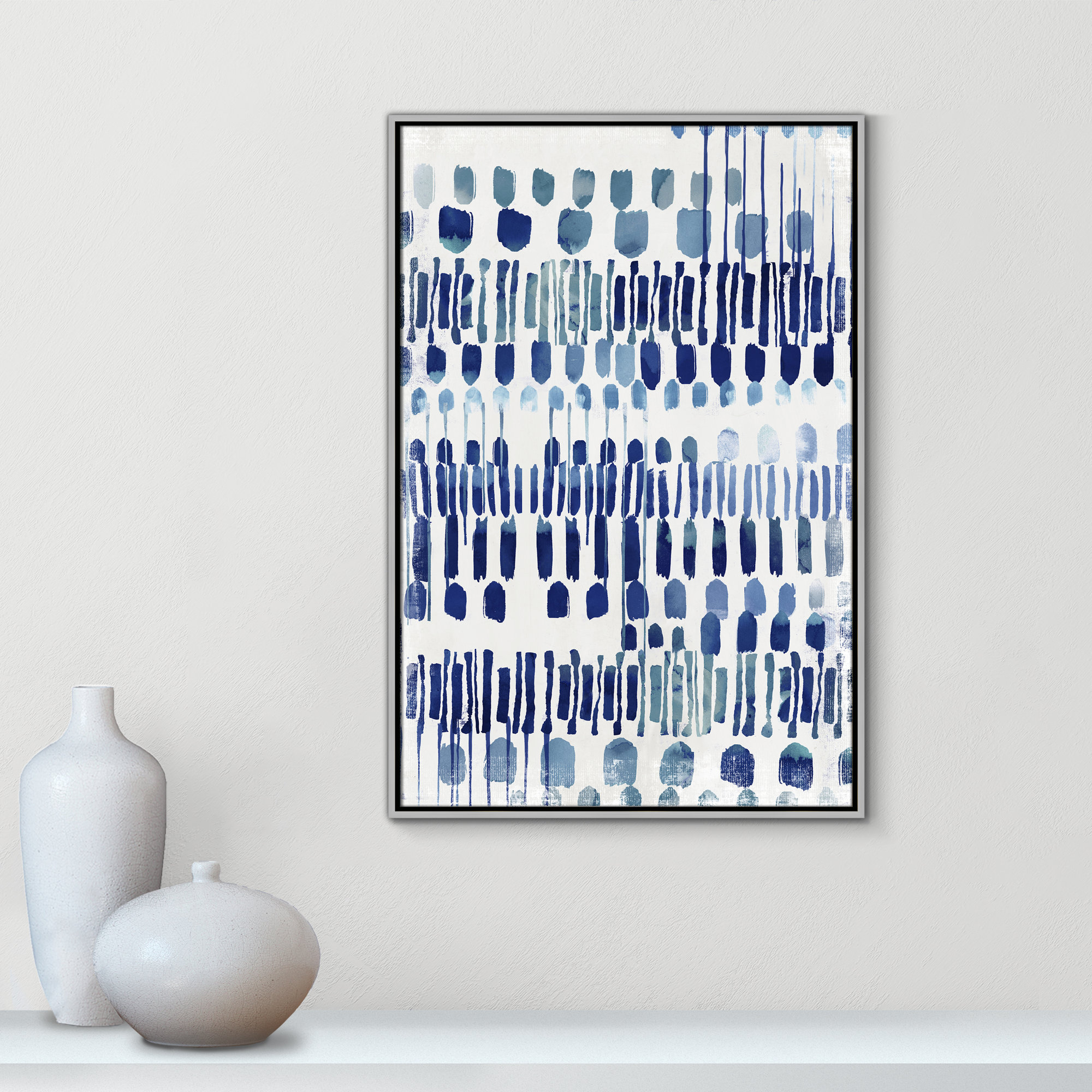 Continuously I - Painting Print, No Matte, Silver Framed Canvas, 37.5" H x 25.5" W x 2" D