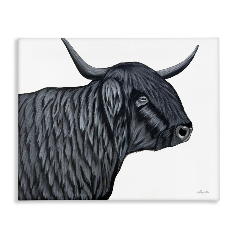 Portrait de Filmore Black Bull, toile par Ashley Justice, H 16 po x l 20 po