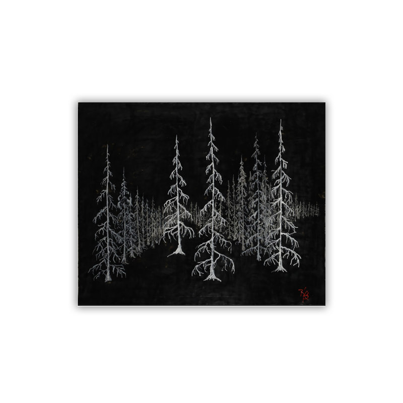 «Monoscape XXXII», art mural par, H 16 po x l 24 po, Cadre flottant noir