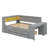 Full-Size Daybed With Drawers, Trundle Bed, Charging Spot, LED Lights, Workstation, And Storage Unit-1299791681