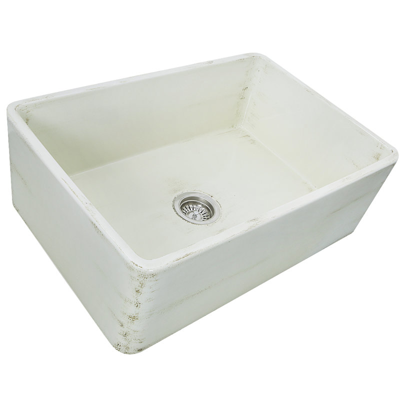 Vineyard 29.75'' L Single Basin Kitchen Sink, Shabby Straw