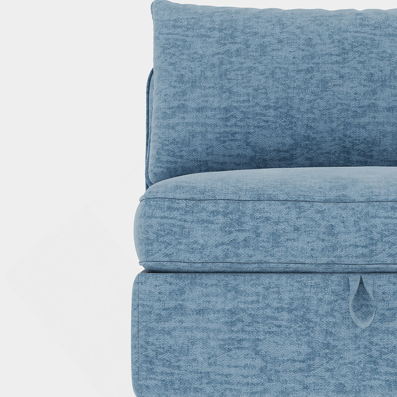Siège sans accoudoirs pour canapé modulaire modulaire avec rangement, idéal pour le salon, offrant confort, durabilité et assemblage à faire soi-même