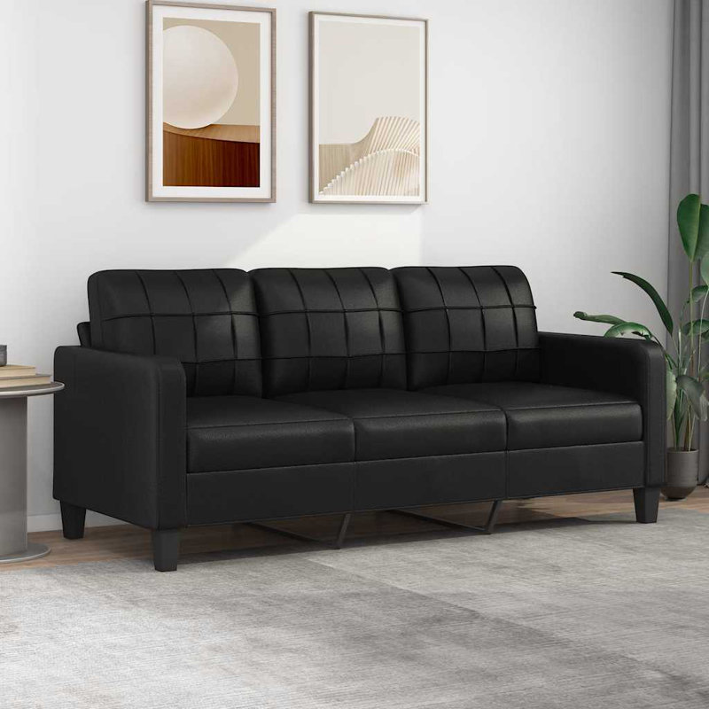 Adeesa Upholstered Sofa, Black, 31.5" H x 30.7" W x 30.3" D