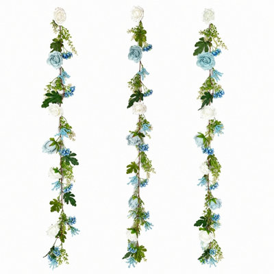Guirlande de pivoines artificielles 5,9 pi - Guirlande de pivoines en soie avec fleurs pour décoration de table de fête de mariage