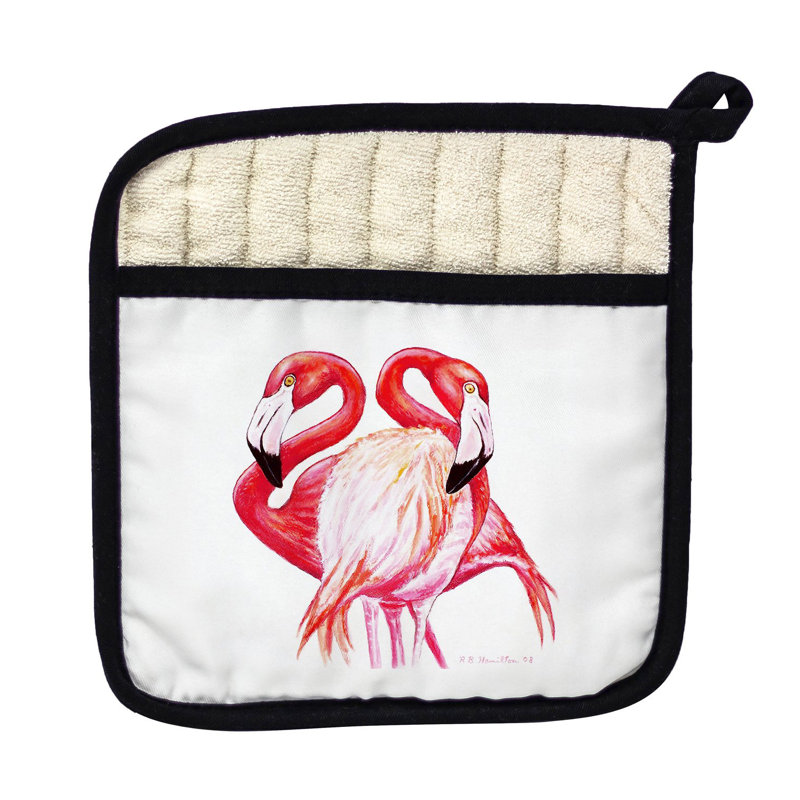 Cuisinier poignée flamant roses deux betsy drake interiors
