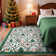 Christmas Rugs for Living Room Ultra-Soft Bedroom Carpet with Non-Slip Backing, Washable Low Pile Indoor Rug, Non- Shedding Decorative Xmas Floor Mats for Office, Kitchen