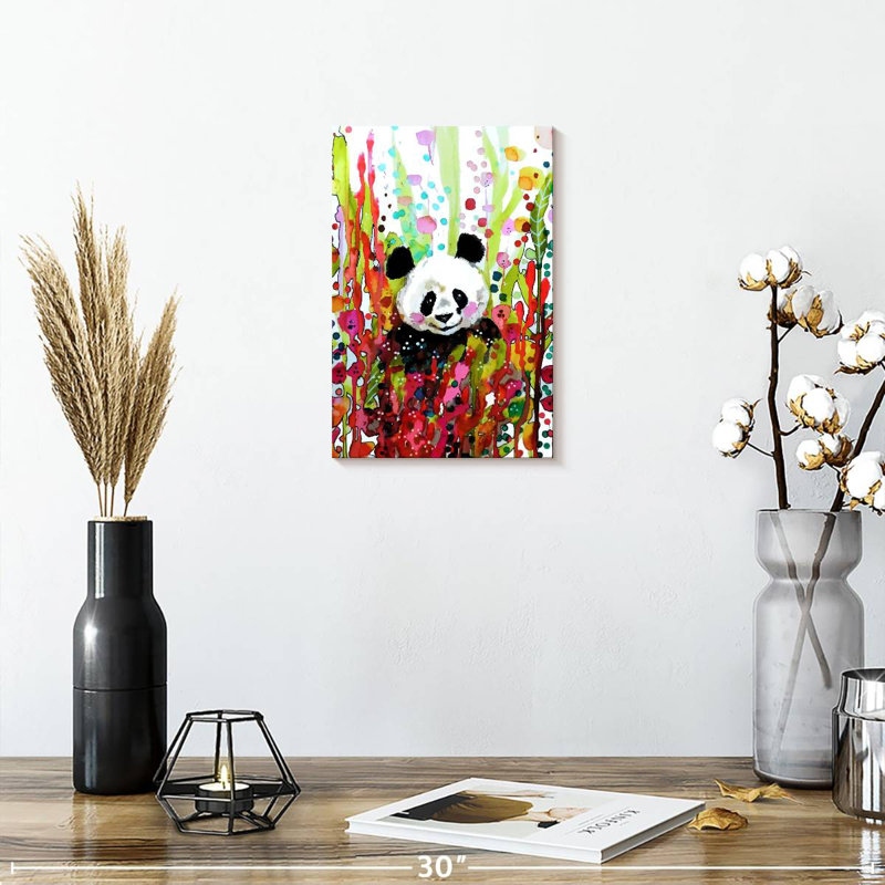 Panda floral, H 12 po x l 8 po