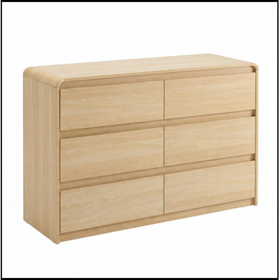 Commode d'appoint en bois avec 6 tiroirs