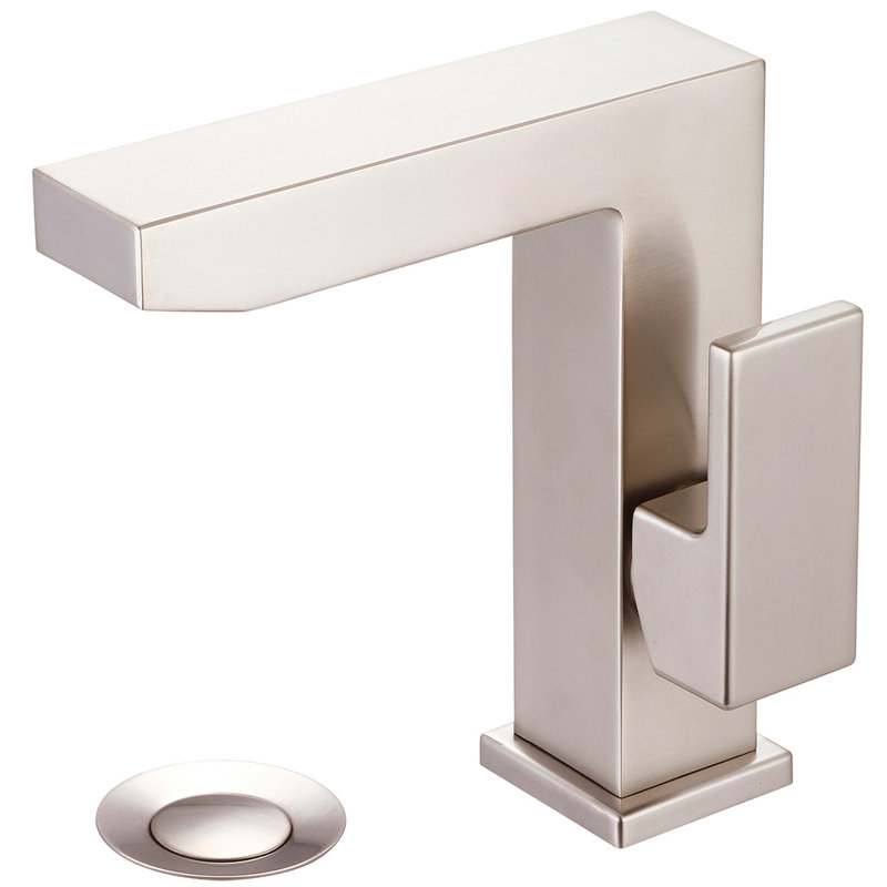 Mod Single-handle Bathroom Faucet with Drain Assembly, Brushed Nickel