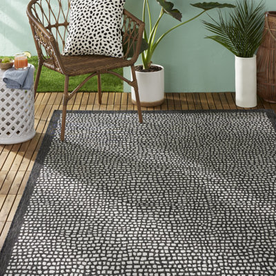 TOMMY BAHAMA Marlin Transitional Indoor/Outdoor Area Rug, Black