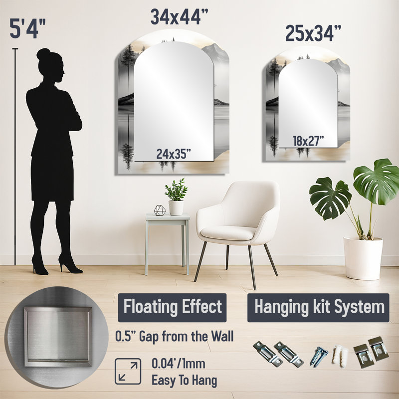 Miroir mural Rustic, 34" x 25"