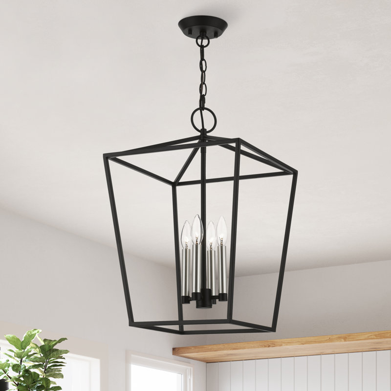 Lustre Veasey, Noir / Nickel brossé