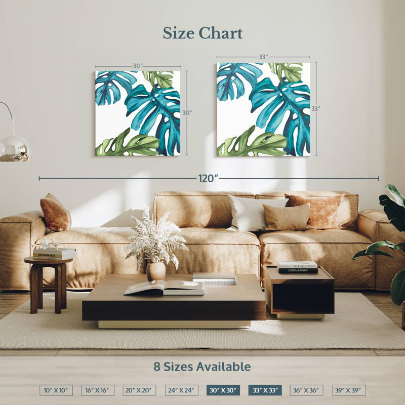 Harnek Palm Leaves III, 30" H x 30" W