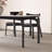 Rectangular solid wood rock dining table set-105623287