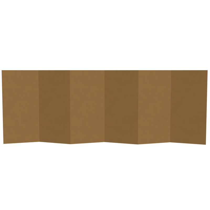 Paravent en carton Kuuda High, 6, Brun, 3 pi