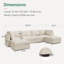  Bouley U-shaped Corduroy Modular Sectional Cloud Couch-102507035