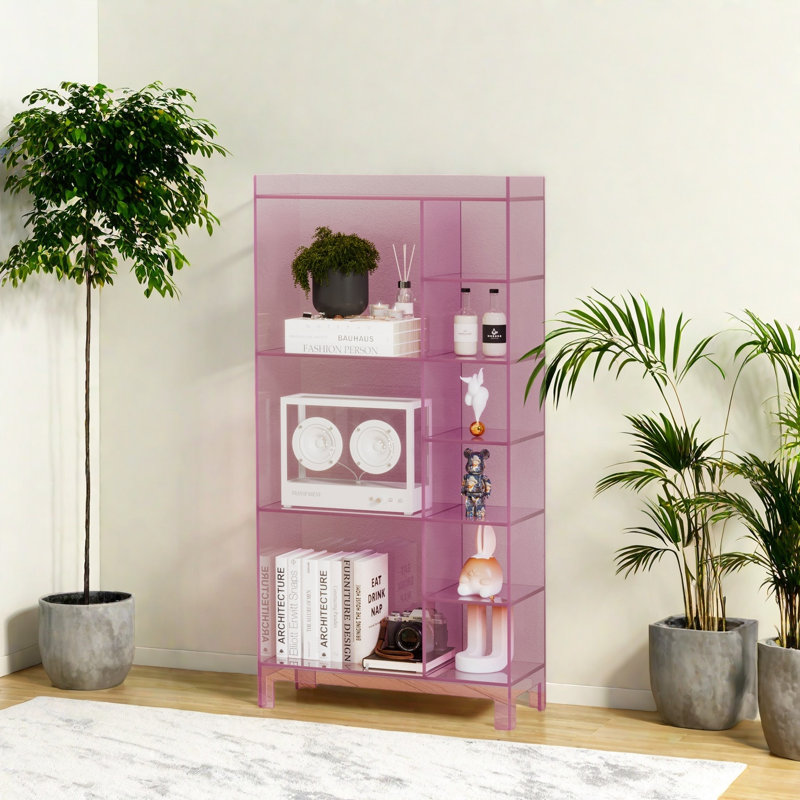 Minimalist and creative bookcase, Pink