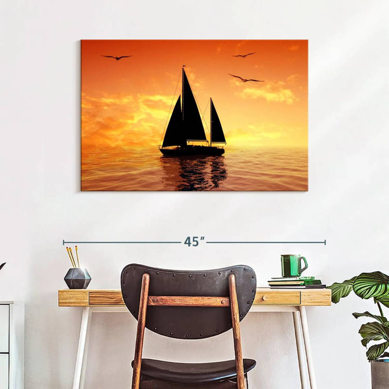 Silhouette de bateau Mehar, H 26 po x l 39 po
