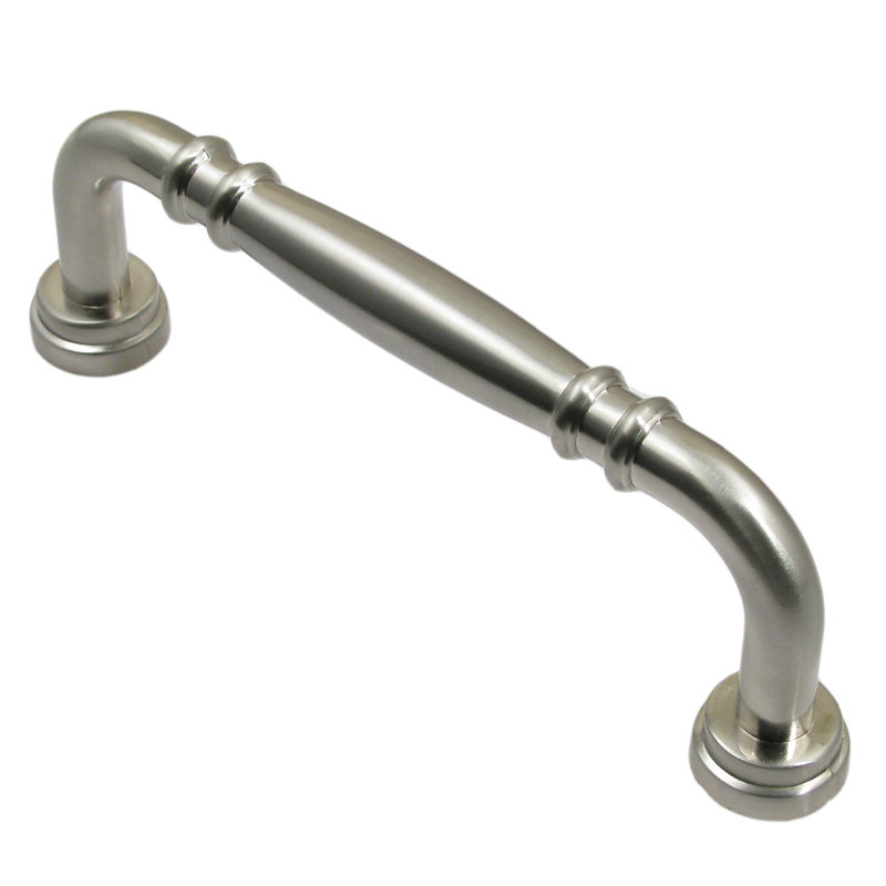 Poignée barre 12 po d'un centre à l'autre, Nickel satiné, 6"