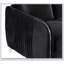 Causeuse moderne chic en velours noir Hadriano