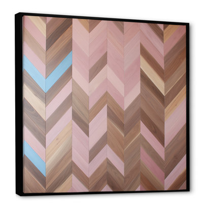 " Retro Brown Pink Midcentury Pattern "