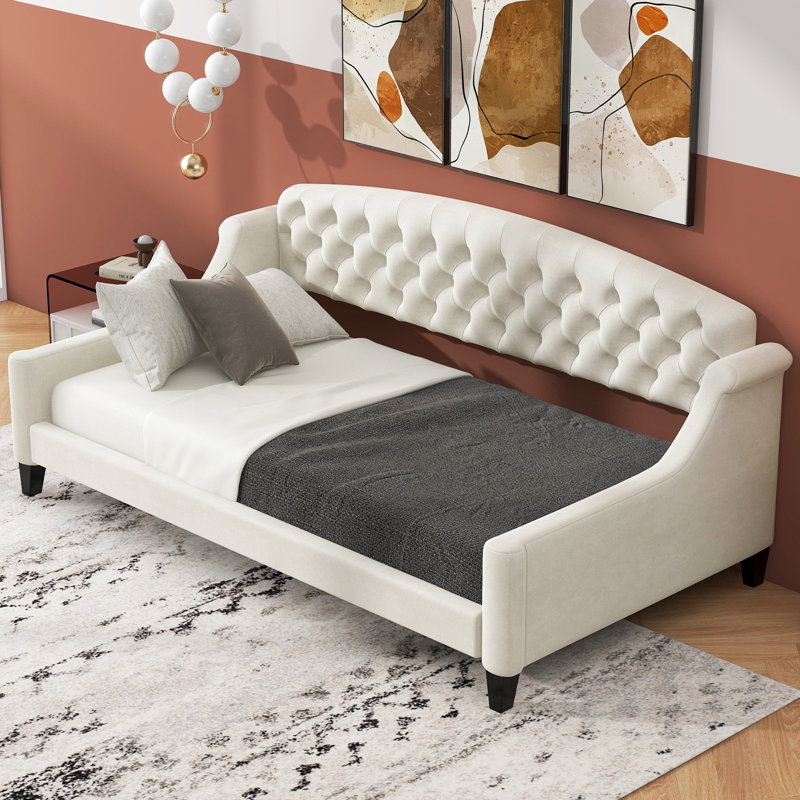 Lit de jour simple, Beige