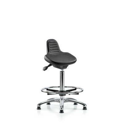 Colin Backed Adjustable Height Ergonomic Lab Stool Footring