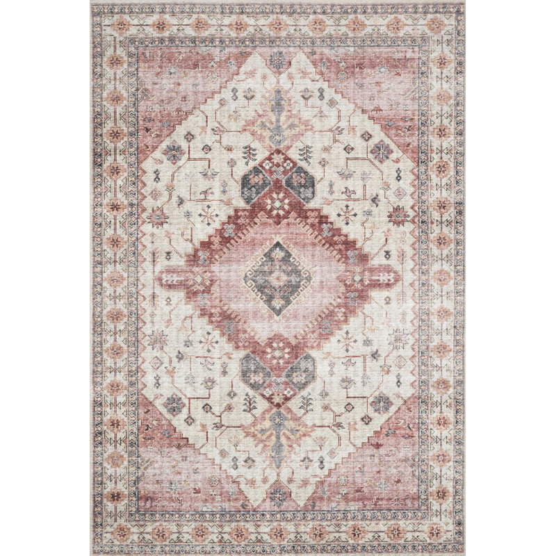 Tapis oriental ivoire / baie / gris foncé Gelo, Rectangle 9 pi x 12 pi