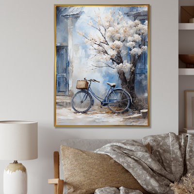Fleurs blanches et bleues - Art mural