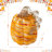 6"H Fall Multi Stripes Glass Pumpkin