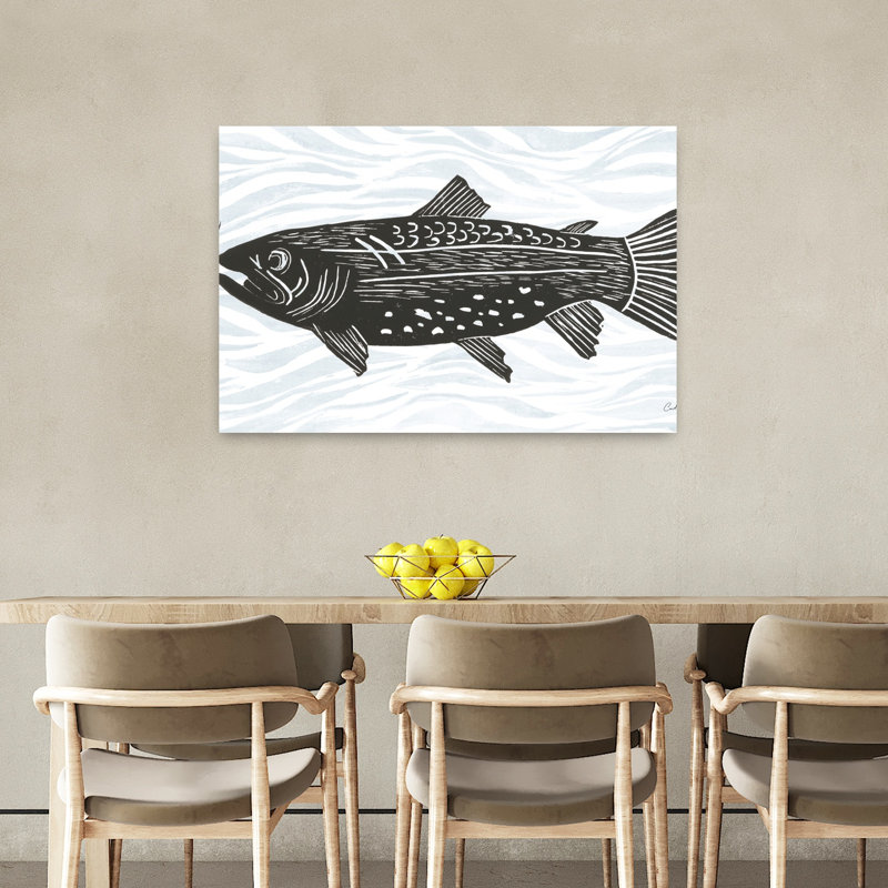 Poissons et crochets, H 24 po x l 36 po