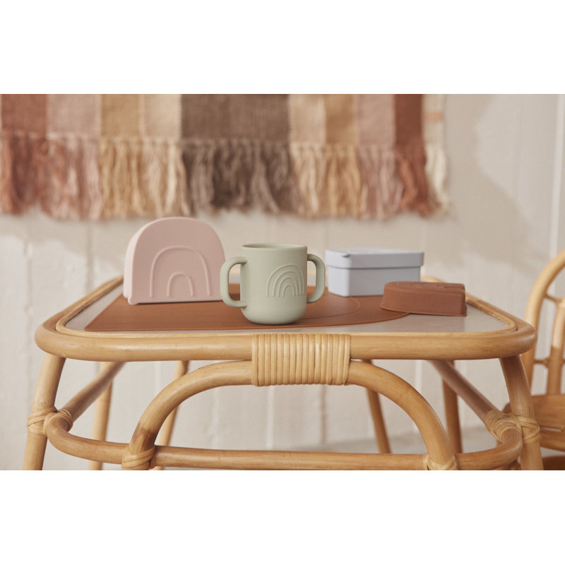 Kappu Silicone Baby Cup, Dusty Blue/Choko