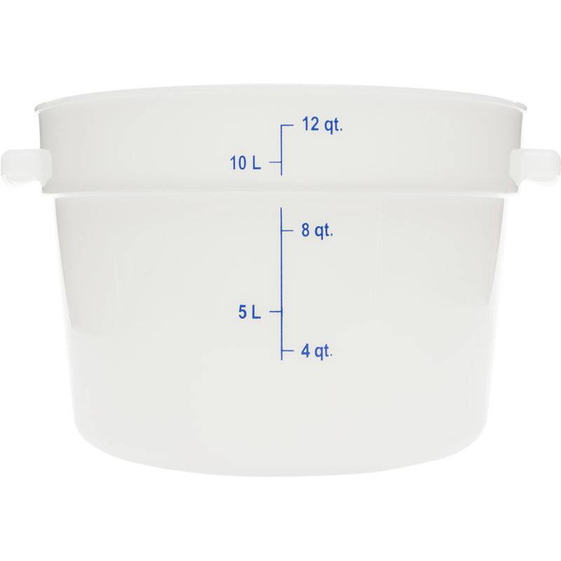 Contenant alimentaire rond 12 pintes - blanc, Blanc