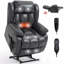 Fauteuil inclinable à deux moteurs gris Leatherair-1376174130