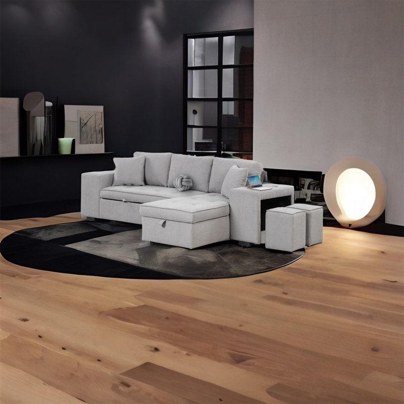 Modulaire rembourré, Mélange de lin gris
