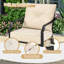 Ensemble de 2 chaises d'extérieur avec coussins rembourrés pour le jardin