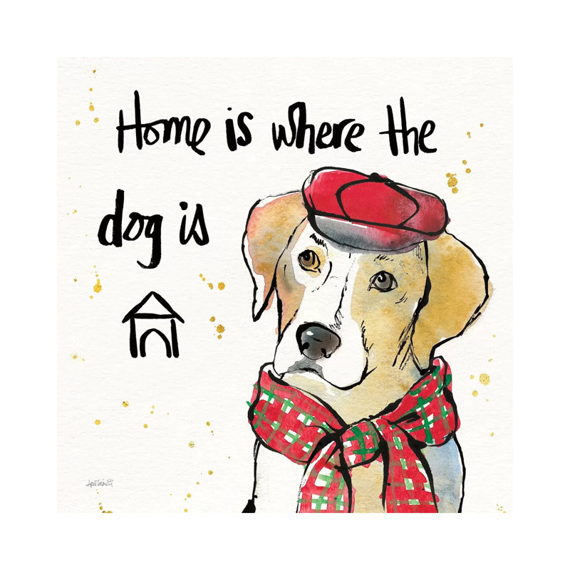 Strike A Paws II Christmas by Anne Tavoletti - Wrapped Canvas Print, 45.72 cm H x 45.72 cm W